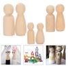 30 шт. деревянных кукольных тел с колышками, натуральные незаконченные фигуры людей, сделай сам, живопись, искусство, ремесла JM01791