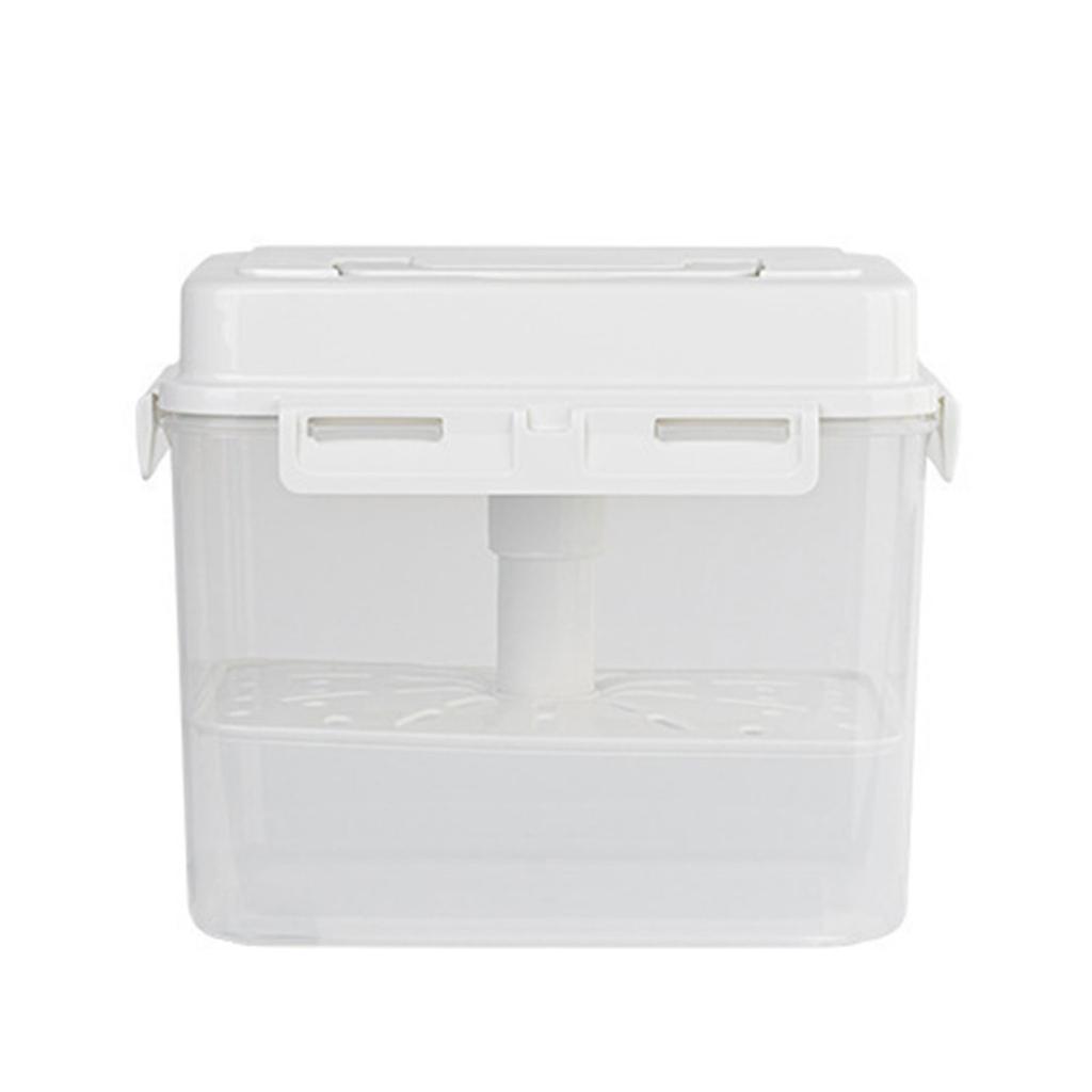 Plastic Pickle Jar with Handle and Lid Kimchi Press Fermentation Storage Container Airtight Organizers for Sauerkraut