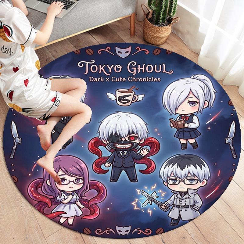 Ковер Tokyo Ghoul Круглый Ковер Ковер Для Гостиной Спальни Дивана Игровой Комнаты Декор Нескользящий Коврик Для Пола