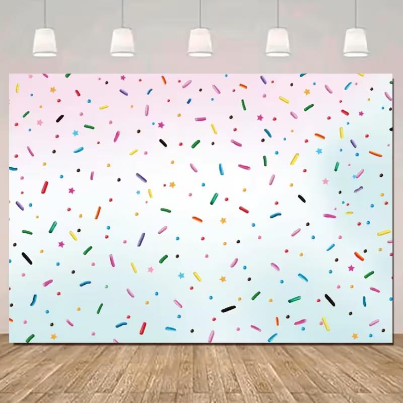 2D Donut Sprinkle Banner for Birthday and Baby Shower Events