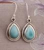 Larimar Gemstone Earring, Women Dangle Earring, Gift For Her, Birthstone Earring, Solid 925 Silver Earring