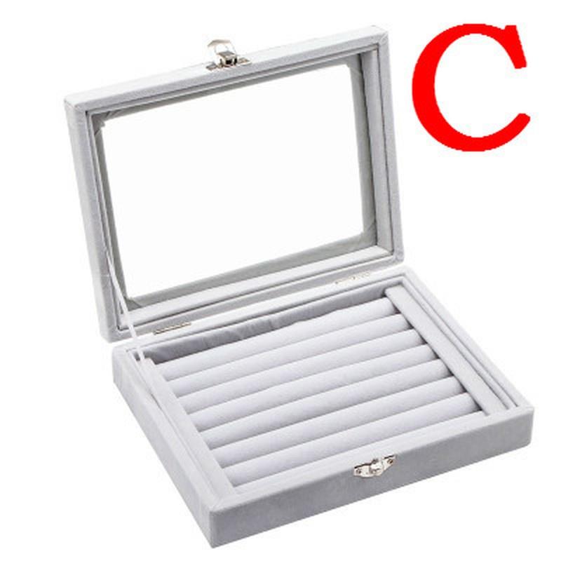 Модный портативный бархатный ювелирный дисплей для колец и ювелирных изделий, органайзер, поднос, держатель, кейс для хранения ювелирных изделий, витрина