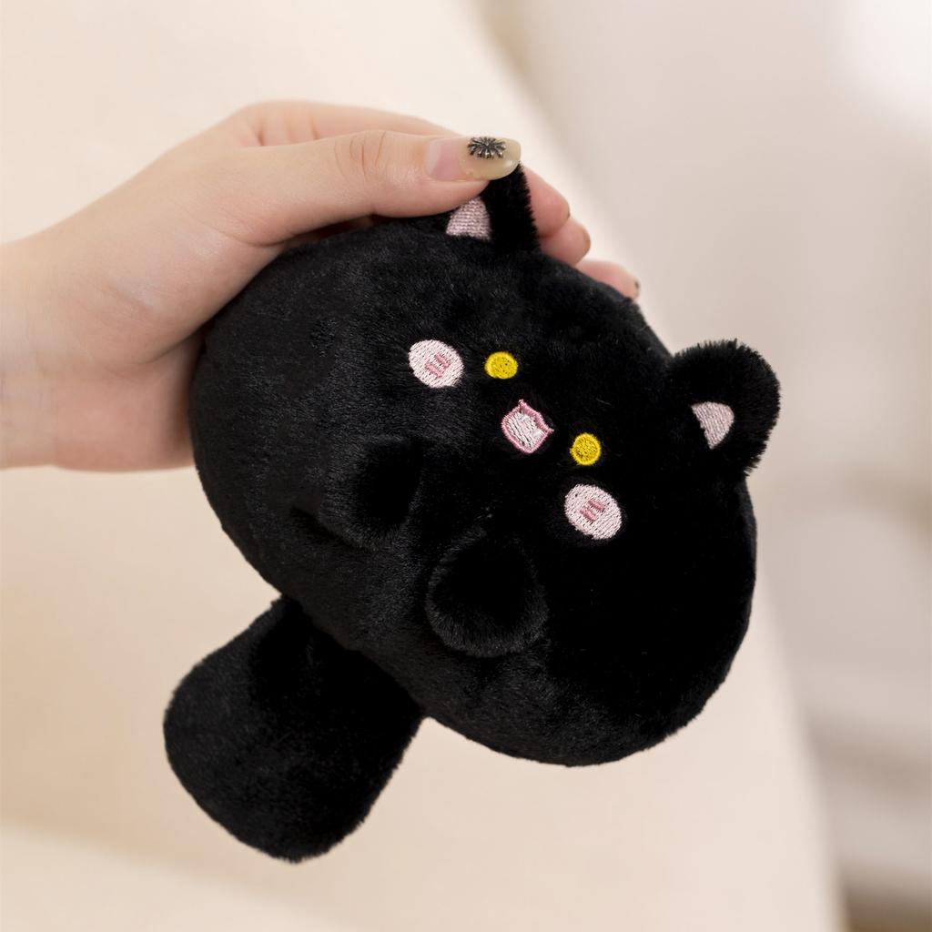 Каваи Мини Плюшевая Игрушка Черный Кот Мягкое Животное Плюшевые Игрушки Брелок Аксессуары Подвески для Подвешивания Девочки Дети Подарок на День Рождения