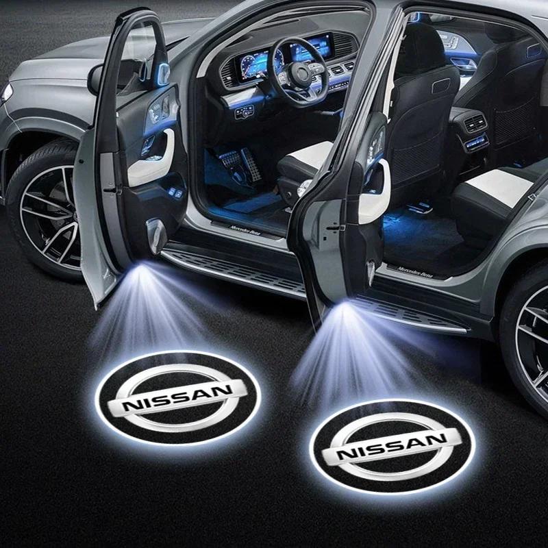 1/2 шт. Светодиодная HD-лампа-проектор тени «Добро пожаловать» для двери автомобиля, логотип, свет для Nissan Nismo Micra Qashqai Altima Maxima Sentra