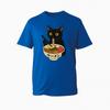 Black Cat Graphic TShirt Kitten Eating RaUnisex Noodles Anime Unisex Gift TTop