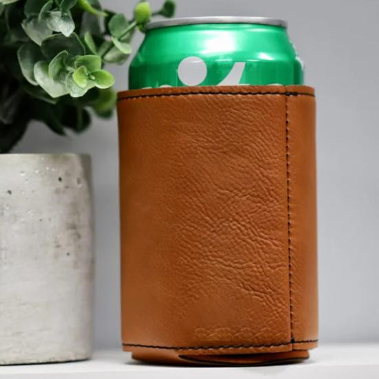 Beer Bottle Cover for Dad Faux Leather Sleeve Keeps Beverages Cold Great Gift for Father's Day Birthday or Any Special Occasion