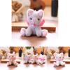 Animal Plush Cat Doll With Soft Fabric For Bag Hanging And Gift Use