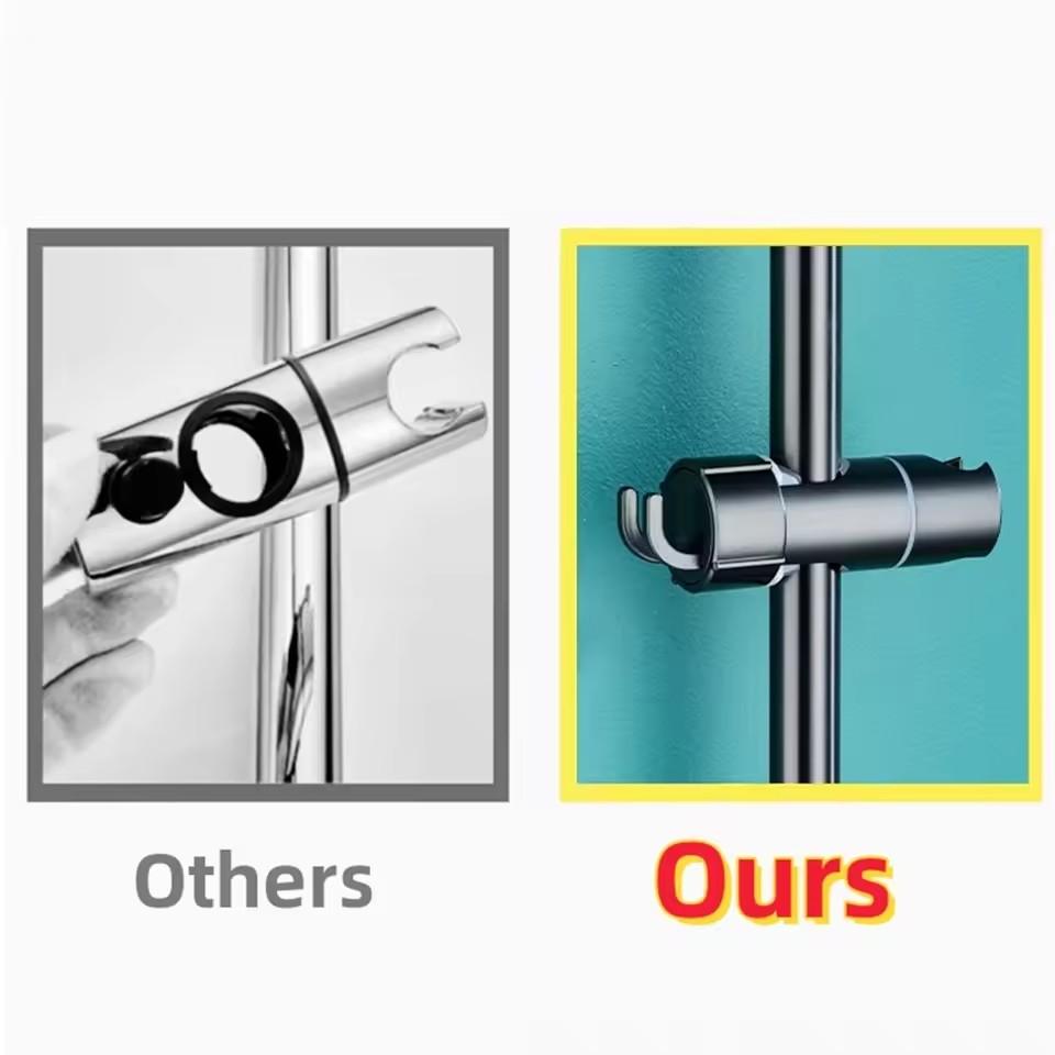 ABS Adjustable Shower Head Holder Shower Holder Clamp Showerhead Rail Slide Bracket Bathroom Accessories Rotation Hook Design