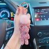 New Autumn/Winter Mink Fur Diamond Bear Keychain with Stylish Diamond Rope & Bag Pendant