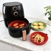 Коврик-подставка для корзины с жареной курицей Круглая силиконовая подставка для кастрюли, сковороды-гриль Для аэрофритюрниц, духовки, выпечки Термостойкие кухонные аксессуары для ежедневного использования