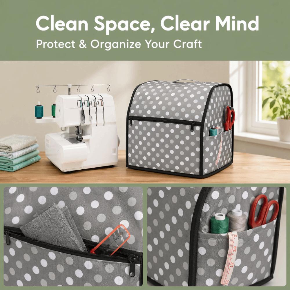 Dustproof Overlock Machine Protective Cover Protective Case for Singer/Brother Home Sewing