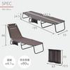 Коллекция для кемпинга Yamazen Пляжная раскладушка Easy Bed, Кровать, Раскладушка, Кемпинг, Для улицы, Складная, Установка, Регулируемая спинка, Компактная, C272-4(BR)