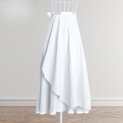 Женская балетная длинная юбка, летний тренировочный костюм для взрослых, длинная шифоновая балетная юбка, цельная юбка