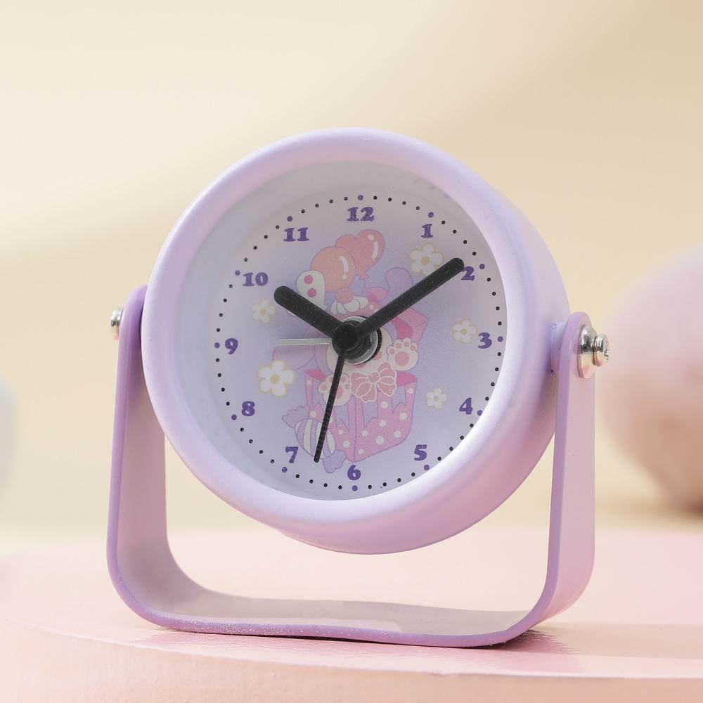 Cute children's desktop mini clock high-value student special seat clock boys and girls silent pink alarm clock