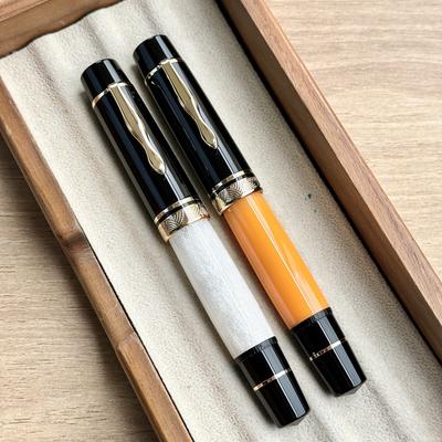 Majohn P139 BOCK NO.8 Перо Sublime Black Rock Поршневая перьевая ручка 8 F/M Перо, Латунная поршневая система Серая акриловая ручка для письма Подарочная ручка