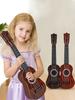 Toy Ukulele Classical Guitar Musical Instrument, Kids Play Early Educational Learning, Adjustable Atrings with Paddles 2 Colors