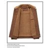 Men S Thick Fleece Lined Workwear Jacket Loose Fit Winter Coat