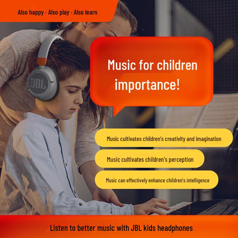 JBL JR460NC Kids' Bluetooth Noise-Cancelling Headphones