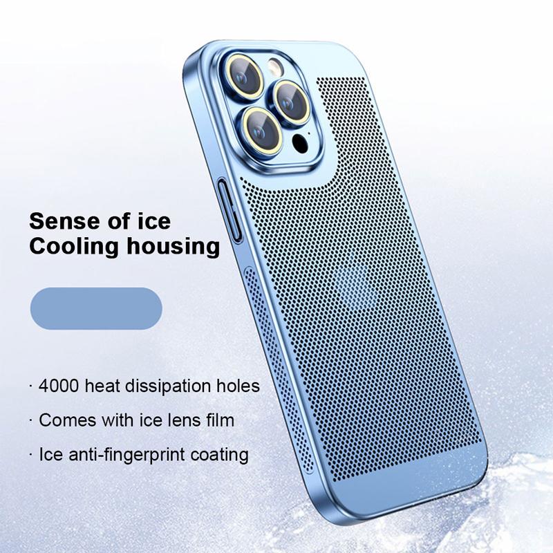 Роскошный чехол для телефона с рассеиванием тепла для iPhone 16 15 14 13 12 11 Pro Max, защитный чехол с гальваническим охлаждением для iPhone 16 Pro Max