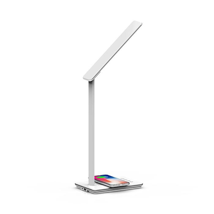 Lampe de bureau BRAYTRON LB145, blanc, 3en1, 5W, 500lm, IP20, chargeur induction