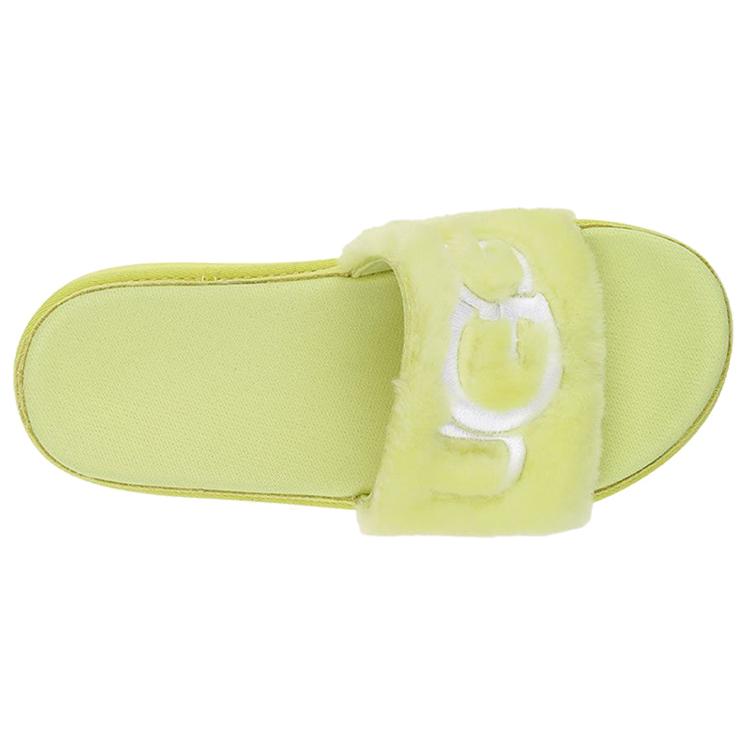 UGG Женские шлепанцы Laton Fur Slide Желтые 1111236-MRT