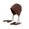 Winter hat, Knit head Cap, Soft Warm Slouchy Hat for Women 6065cm Coffee