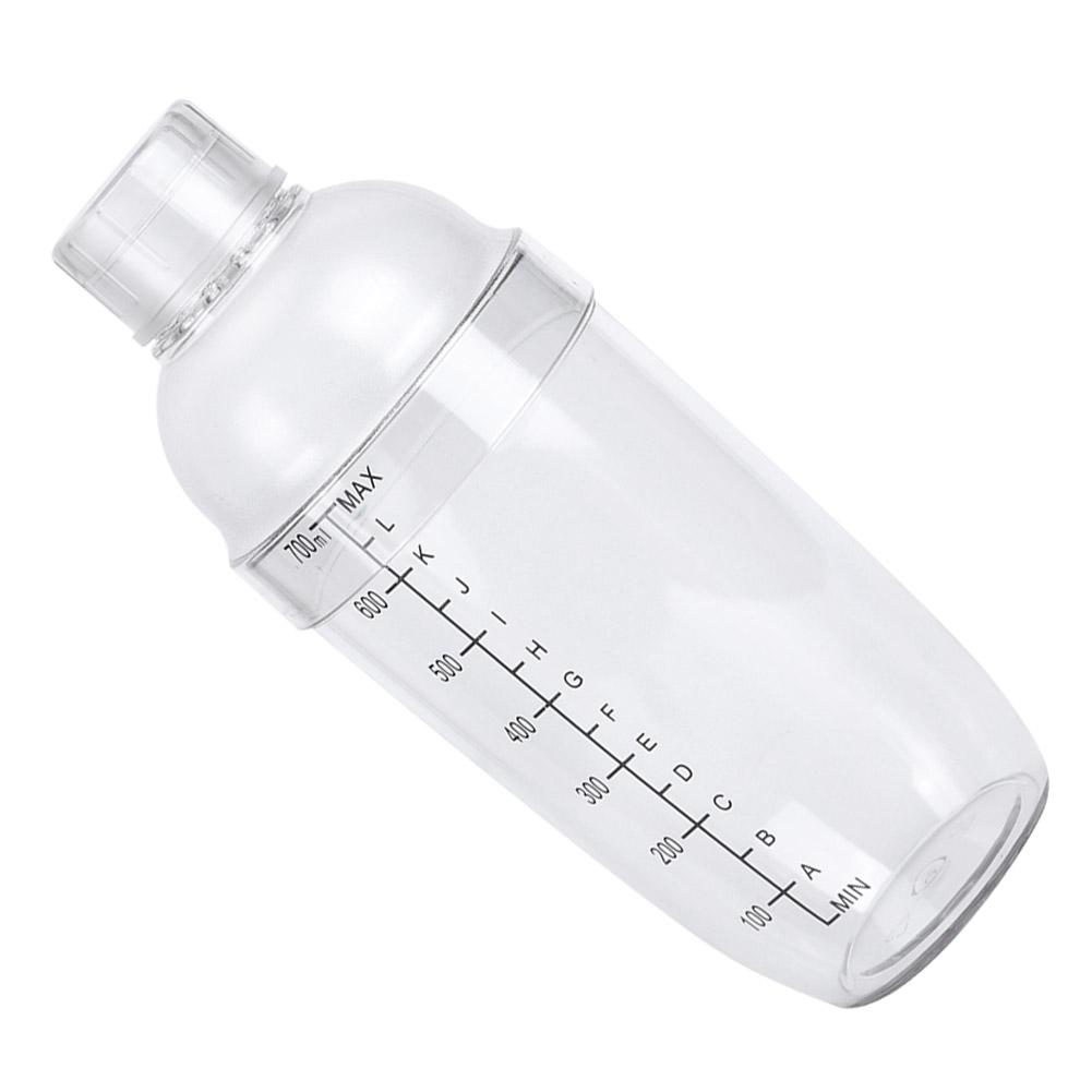 PC Cocktail Shaker with Scale Milk Teapot Juices Wine Plastic Cup for Home Bar Store700ml