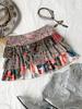 Bohemian Retro Paisley Color Block Party Skirt