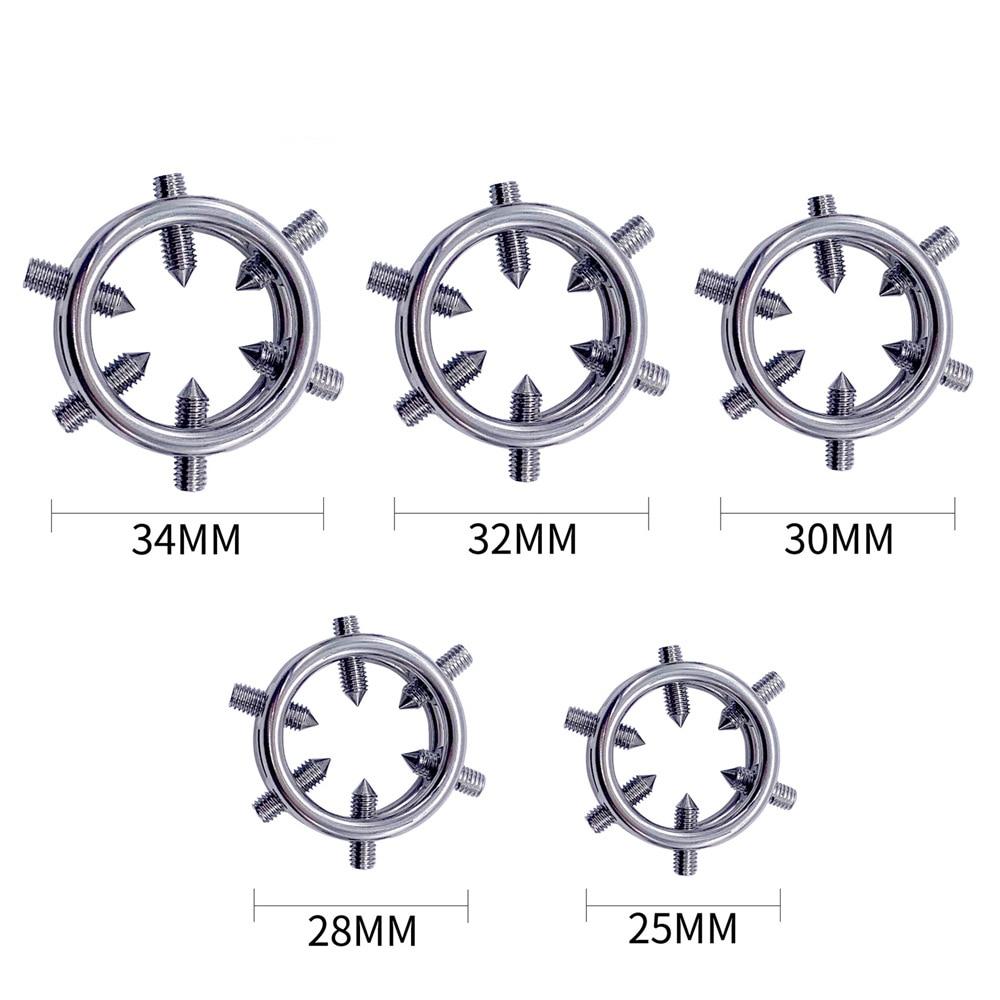 Запорное кольцо из нержавеющей стали, винт, регулируемый мужской замок целомудрия, кольца для пениса, клетка для пениса, рабское женское доминирование, БДСМ