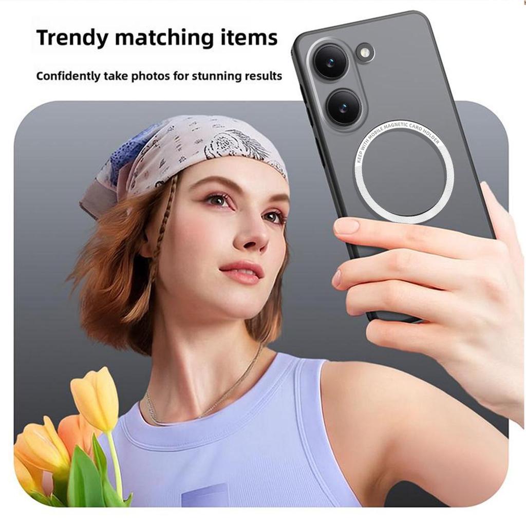 Матовый полупрозрачный магнитный чехол для телефона Xiaomi POCO X8 Pro Мягкая крышка из ТПУ