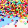 20/40/60 г разноцветные пластиковые бусины маленькие перфорированные бусины для творчества бусины в форме звезд, сердец, цветов для браслетов бусины для плетения волос бусины для изготовления украшений