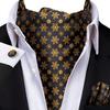 Christmas Mens Red Black Green Cravat Tie Set Silk Ascot Tie Bow Tie Event Set