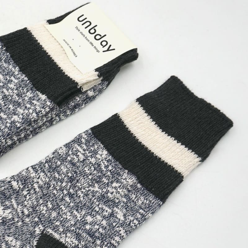 UNBDAY Women's Winter Ringle Knit Socks - Khaki