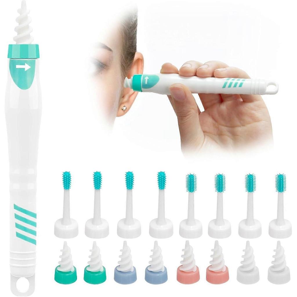 Q Grips Ear Wax Removal Tool 2025 Spiral Ear Wax Removal Kit Reusable and Washable Q-Grips Ear Wax Remover Soft Silicone Ear Cl