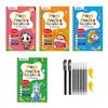 Suddies Trace Grooved Writing Practice Tracetrek Workbook Reusable Grooved Handwriting Workbook Number Letter Tracing Book for Kids Learning