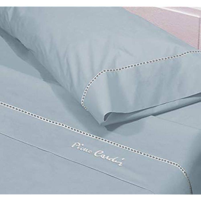Parure De Lit Pierre Cardin Arcadia 100% Coton Pour Lit 90 Cm - Bleu