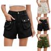Ladies' Fashionable Sexy Solid Color Elastic Waist Workwear Casual Shorts