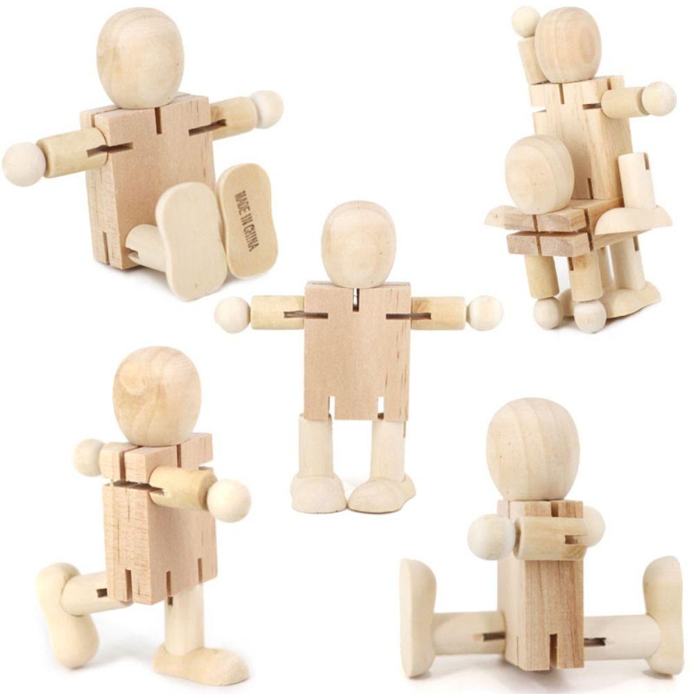 Handicraft Toy Graffiti Puppet Craft Toy Wooden Handicraft Toy  Chidlren Gifts