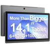MESWAO B1 14.1" Tablet, 14.1 Inch 1920*1080 IPS Screen, MTK6769 8 Cores, 6GB RAM 128GB ROM, Android 13, 13MP+5MP Camera, 10000mAh Battery