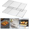 2Pcs Baking Rack Cooling Rack Stainless Steel Metal Roasting Cooking Rack Heat Resistant Bread Cake Cooling Rack Grid Baking Pan