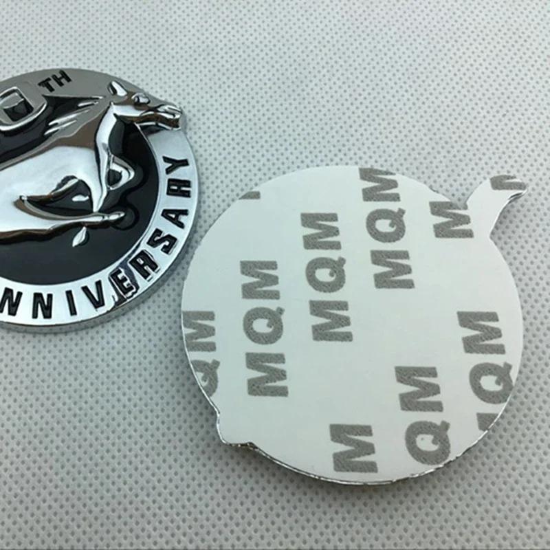 Car Sticker 8X7CM Car Accessories Running Horse 40TH ANNIVERSARY Logo for Ford Shelby GT Emblem Metal Badge Rear Turnk Car Stick