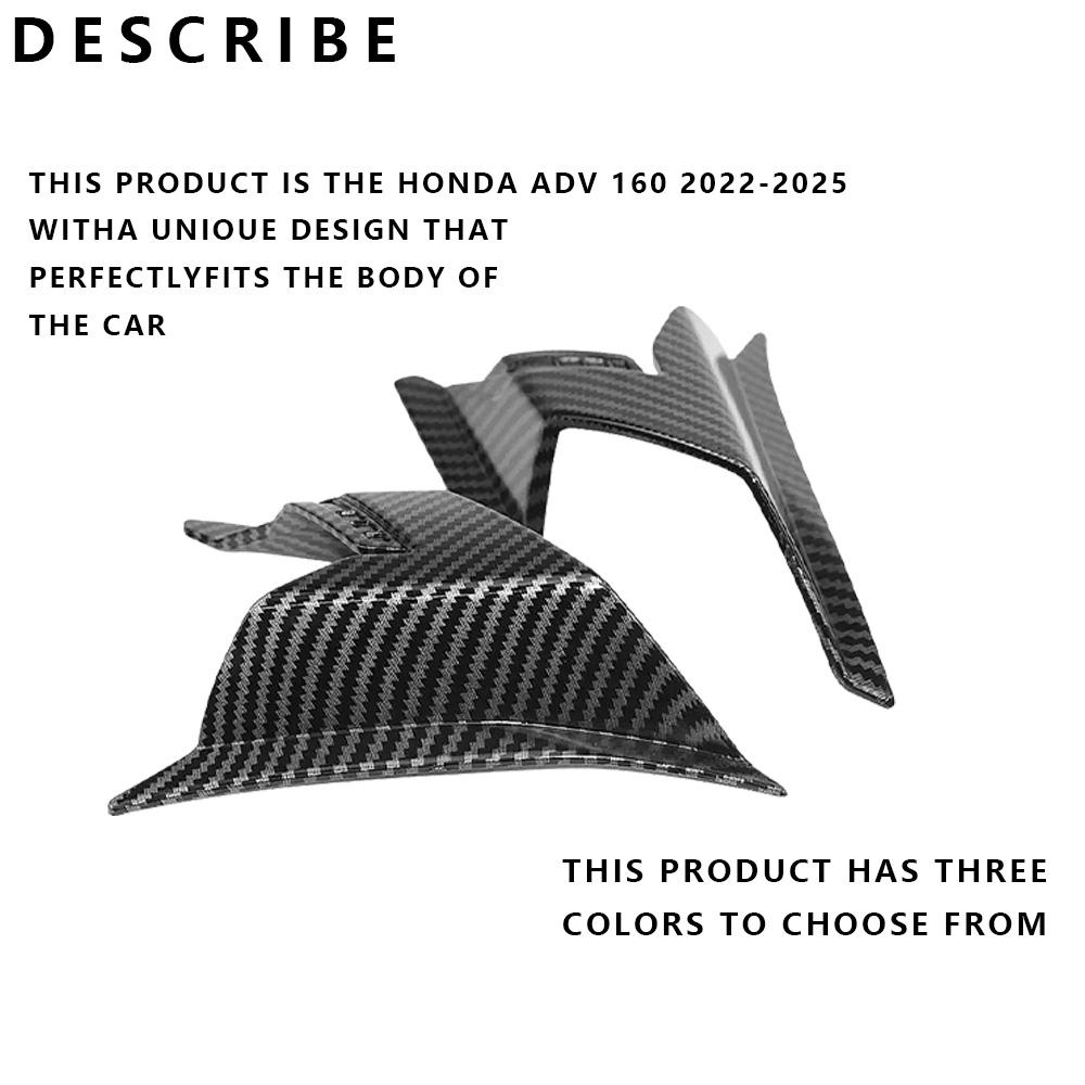 For Honda ADV 160 2022-2024 2025 Aerodynamic Fin Motorcycle Adhesive Left & Right Wing Winglets Side Fairings Accessories
