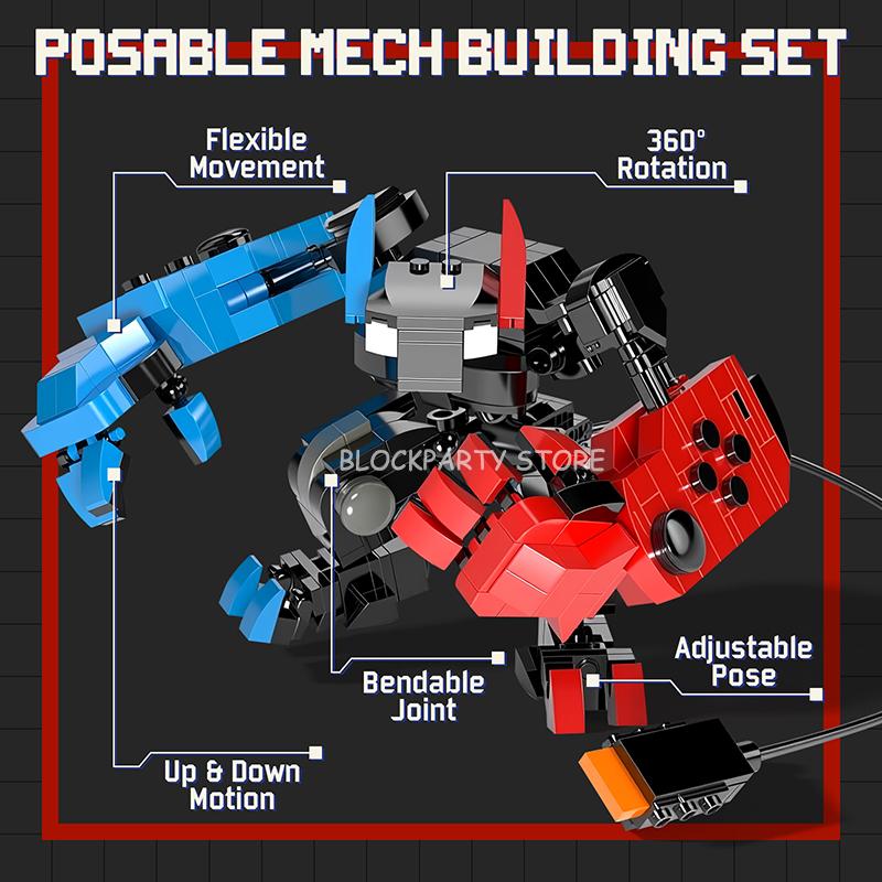 Non-Toxic Moc Bricks Switch Game Controller Mecha Building Blocks Transforming Robot Model Assembly Toys For Kids New Year Gifts