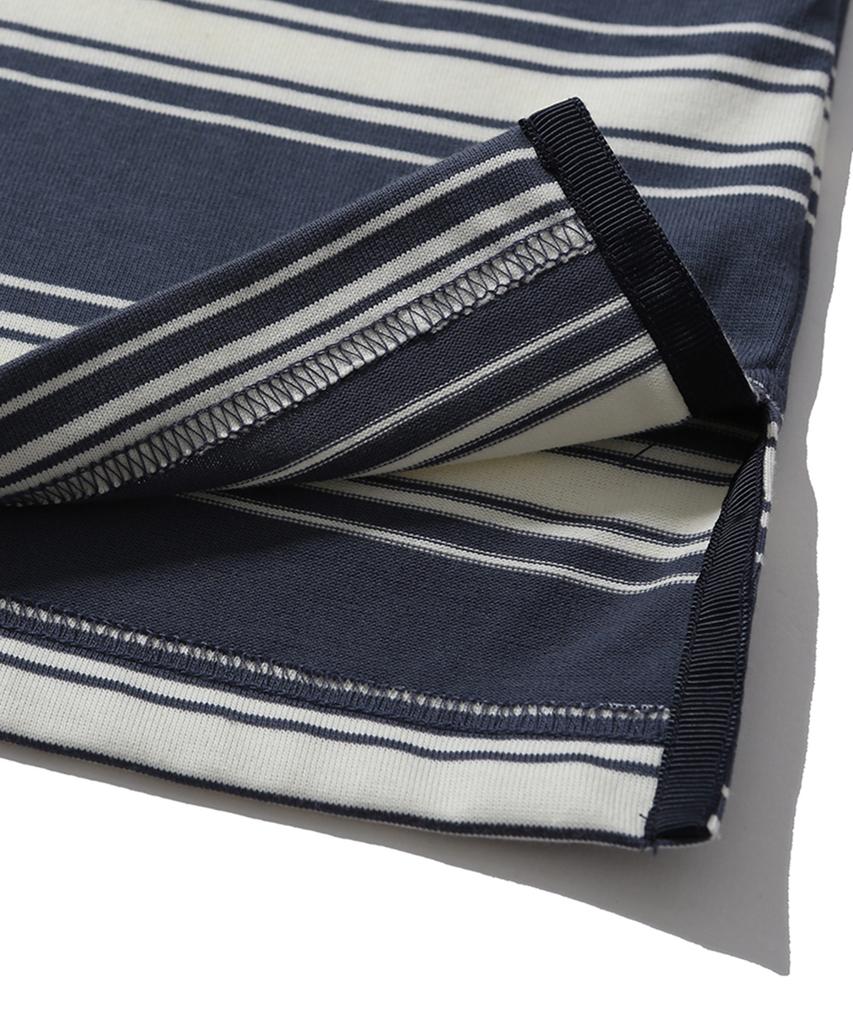 MOIF [Ss26] One Pocket H/S Tee / Blue Stripe
