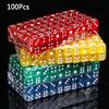 New 100PCS/Set 12mm D6 Dice Multicolor Transparent Color Acrylic Rounded Edges 6 Sided Dice For Table Board Game Drink Party DND