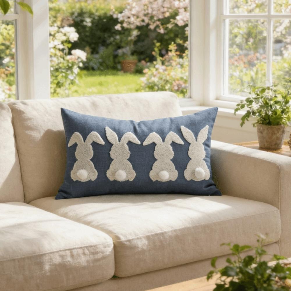 Three-dimensional Design Throw Pillow Cover Embroidered Waist Cushion Cover Pillowslip Sofa