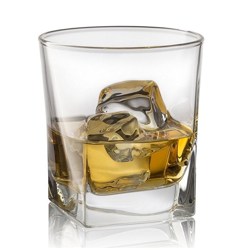 Double Old Fashioned Whiskey Glass 10 oz Heavy Base Rocks Barware Glasses for Scotch, Bourbon and Cocktail Drinks