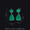 Имитация изумрудных серег для женщин, простые синие серьги Параиба, имитация ювелирных изделий.