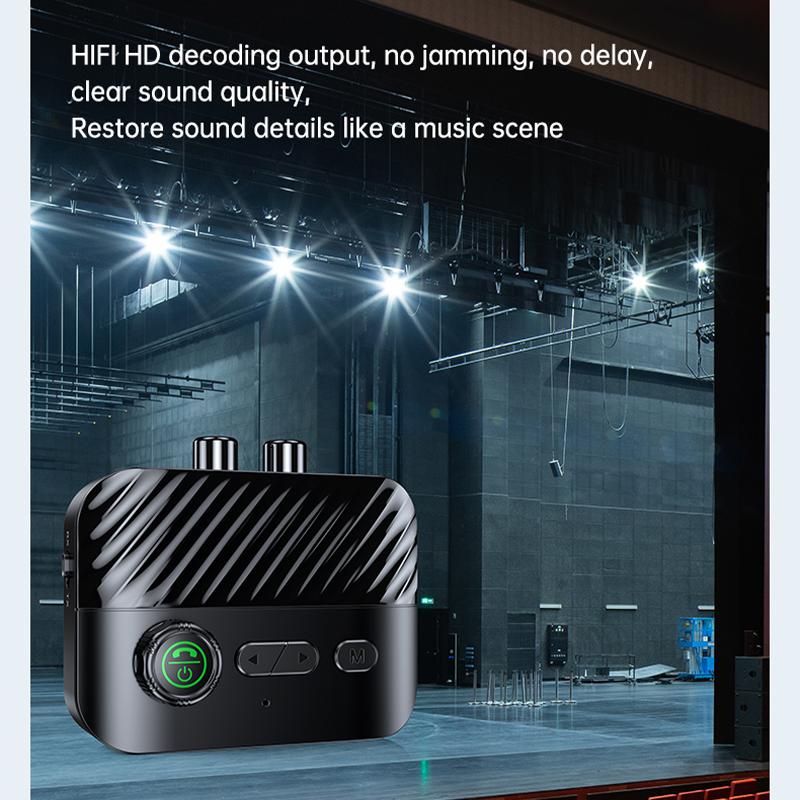 Wireless Bluetooth 5.3 Audio Adapter Receiver Transmitter 3.5MM AUX RCA TF/USB U-Disk Hifi Stereo Music With HD Mic LED Display