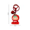Kawaii Cartoon Fruit Doll Keychain Cute Strawberry Orange Durian Resin Keychain Pendant Backpack Decoration Accessories Gifts